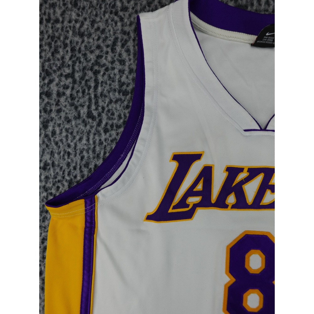 Nike Basketball Jersey Mens XL White Good Kobe Bryant 8 Lakers NBA Authentic 48 - Picture 2 of 16